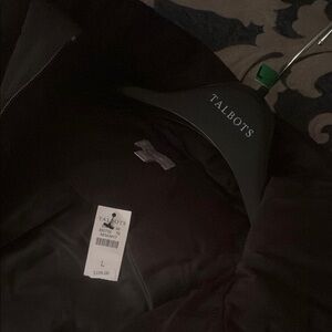New With Tags Talbots Cozy Black Long Vest
